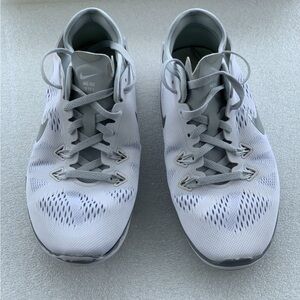 Nike White and Gray Athletic Sneakers